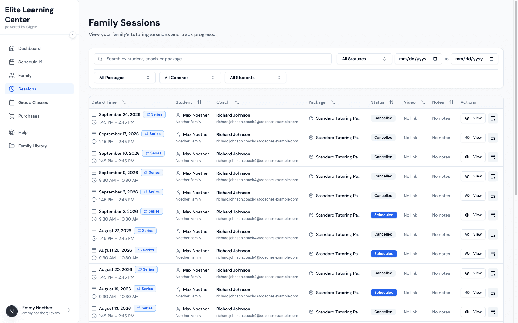 Identify recurring appointments