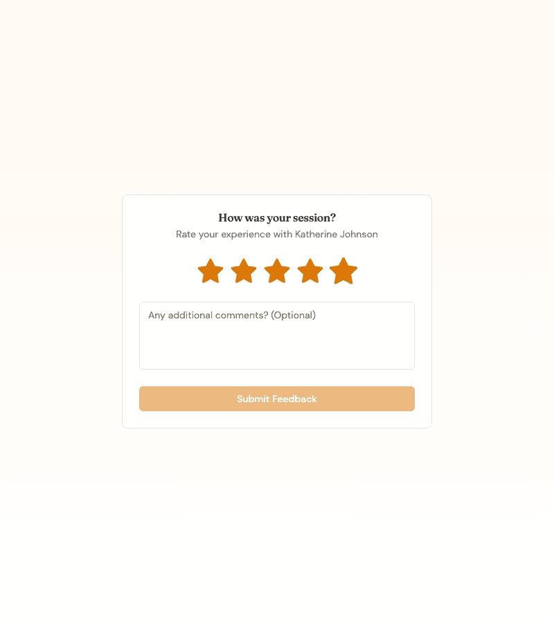 Five-star rating row shown highlighted as a preview